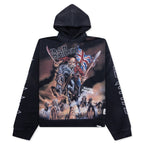 Iron Maiden Steed Hoodie - Stained Black