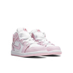 Jordan 1 Mid (TD) - Pink Foam/White/Fire Red