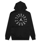 AJ11 Graphic Fleece Pullover Hoodie - Black/Reflective Silver