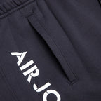 AJ4 Graphic Fleece Shorts - Black