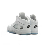 Air Jordan 5 Retro 'White Metallic' (TD) - White/Black/Metallic Silver