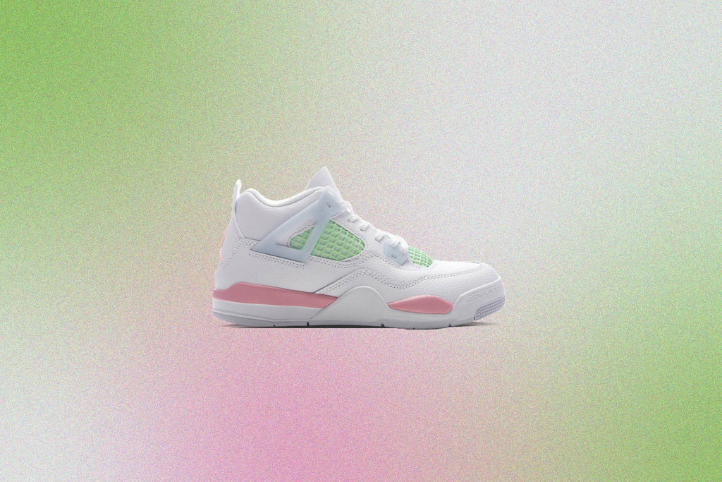 Air Jordan 4 Retro 'Valentine's Day' (PS) - White/Medium Soft Pink/Half Blue
