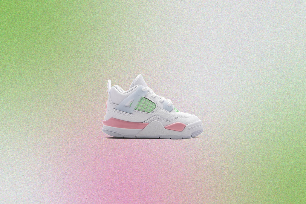 Air Jordan 4 Retro 'Valentine's Day' (TD) - White/Medium Soft Pink/Half Blue