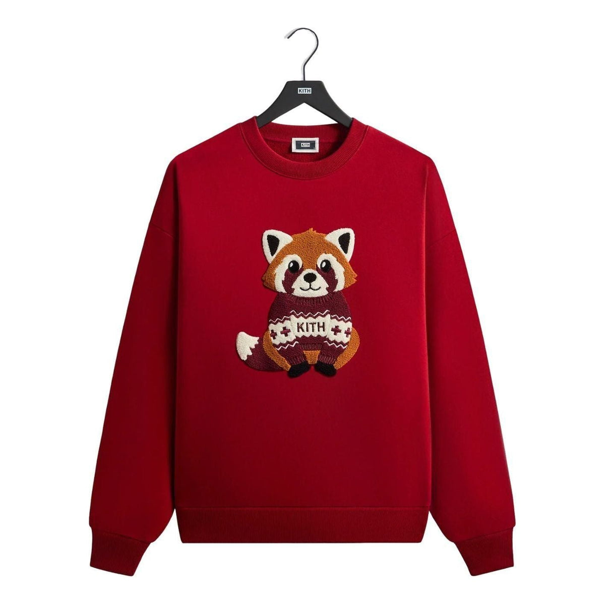 KITH Kithmas 2025 Red Panda Nelson Crewneck 'Allure' KHM034422-620