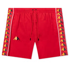 222 Banda Xtabi Swim Shorts - Red/Dark Yellow/Dark Blue