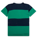 Kid's College Panel Stripe Polo Shirt - Navy