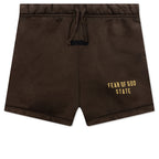 Kid's Heavy Fleece Soccer Short - Brown