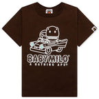 Kid's Milo Dinosaurs Reflector Print Tee - Brown