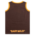 Kid's Milo Face Tank Top - Brown
