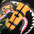 Kid's Milo Shark Zip Double Hoodie - Black