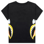 Kid's Colors Side Shark Tee - Black