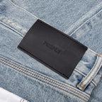Knee Blowout Dirty Jeans - Light Indigo