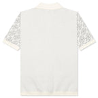 Knit H Pattern Polo - Bone