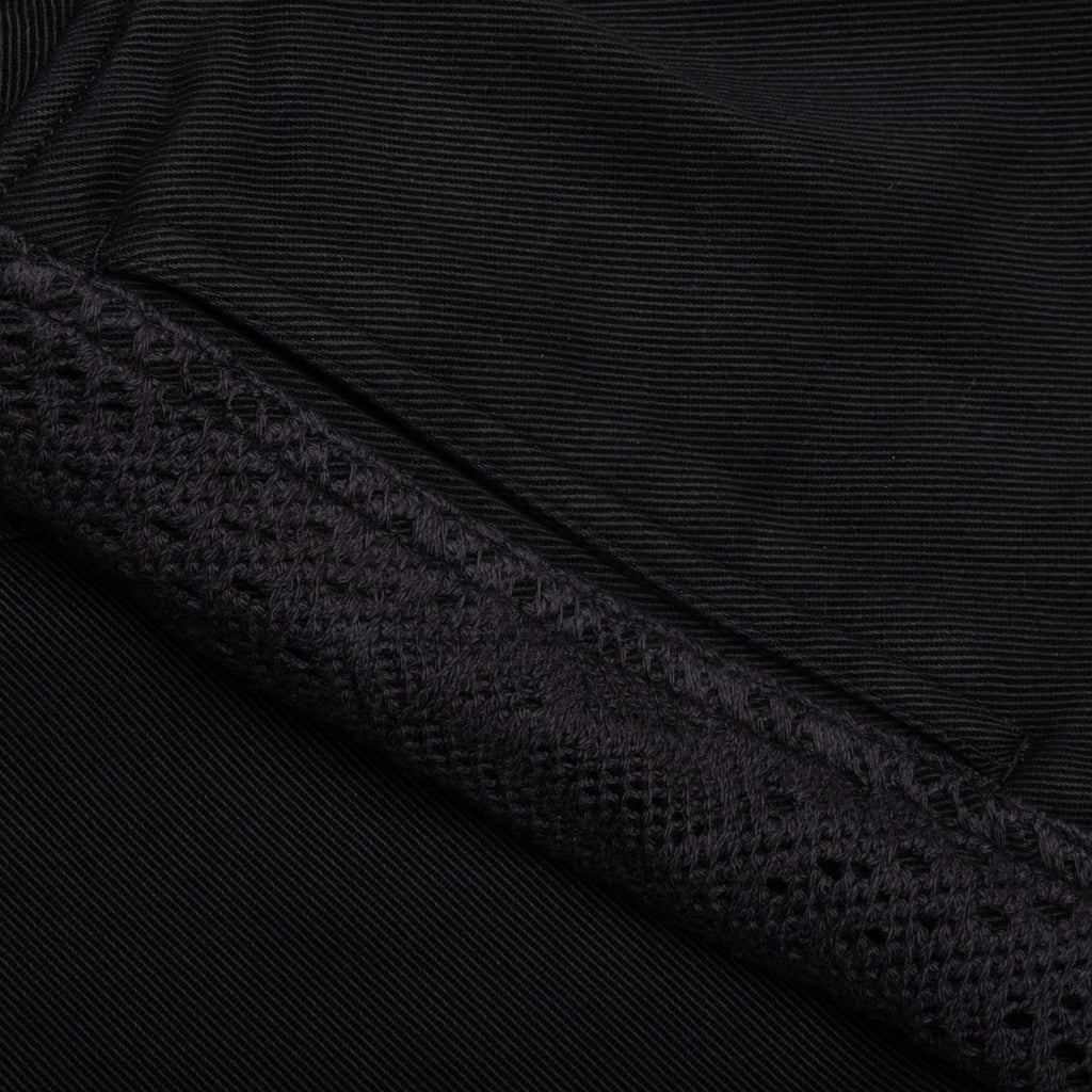 Knitted Panel Shorts - Black