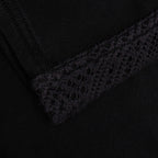 Knitted Panel Shorts - Black
