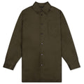 Padded Cotton Satin Shirt - Military Green