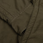 Padded Cotton Satin Shirt - Military Green