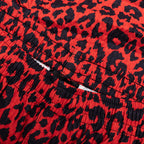 Leopard Active Shorts - Red