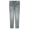 P001 Vintage Repair Denim Pants - Light Indigo