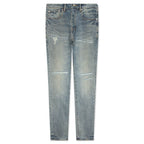 P001 Vintage Repair Denim Pants - Light Indigo
