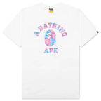 Liquid Camo College Tee - White/Pink