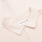 Long Sleeve Knit Polo - Bone