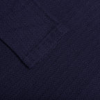 Long Sleeve Knit Polo - Navy