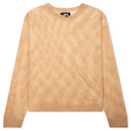 Loose Knit Cross Cable - Sand