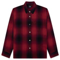 Loose Weave Plaid Shirt - Red