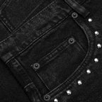 Lucky Studded Jorts - Black