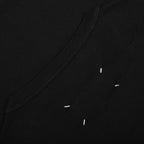 T-Shirt - Black/White Embroidery