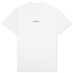 T-Shirt - White/Black Embroidery