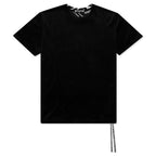 2 Color Velour T-Shirt - Black x White