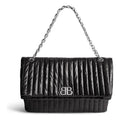 (WMNS) Balenciaga Monaco Large Chain Bag Quilted 'Black' 7659332AASE1000