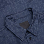 Shiny Monogram 72 Denim Shirt - Grey/Blue