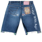 Monroe Triple-Wide Denim Repair Short - Indigo