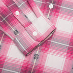 Motif Plaid Shirt - Pink