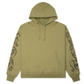 Motif Print Hoodie - Moss