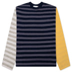 Multi Stripe Crewneck - Navy