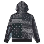 Bandana Chopped Hooded Sweatshirt - Black