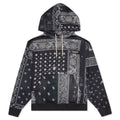 Bandana Chopped Hooded Sweatshirt - Black
