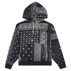 Bandana Chopped Hooded Sweatshirt - Black