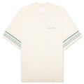 Floral Detail Cotton T-Shirt - Ivory
