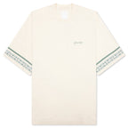 Floral Detail Cotton T-Shirt - Ivory