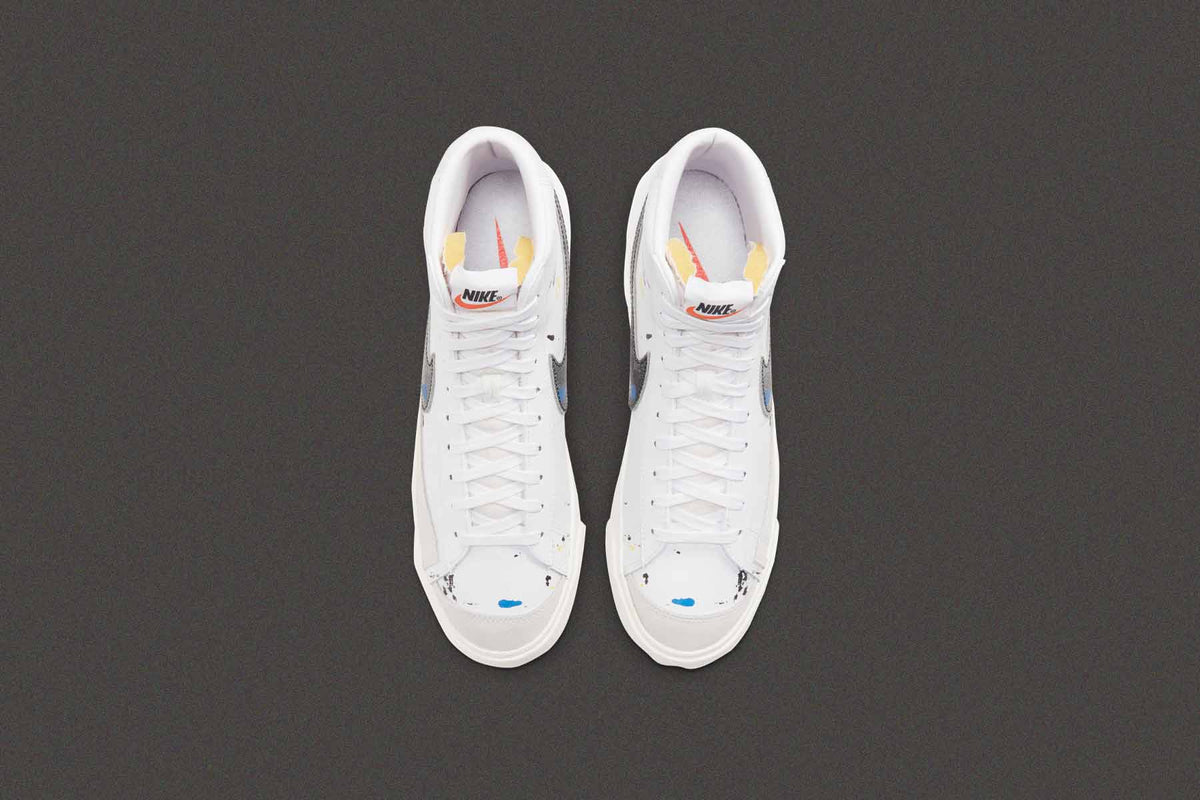 Blazer Mid '77 "Paint Splatter" - White/Black
