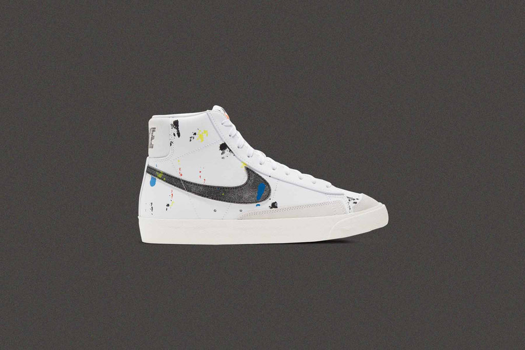 Blazer Mid '77 "Paint Splatter" - White/Black