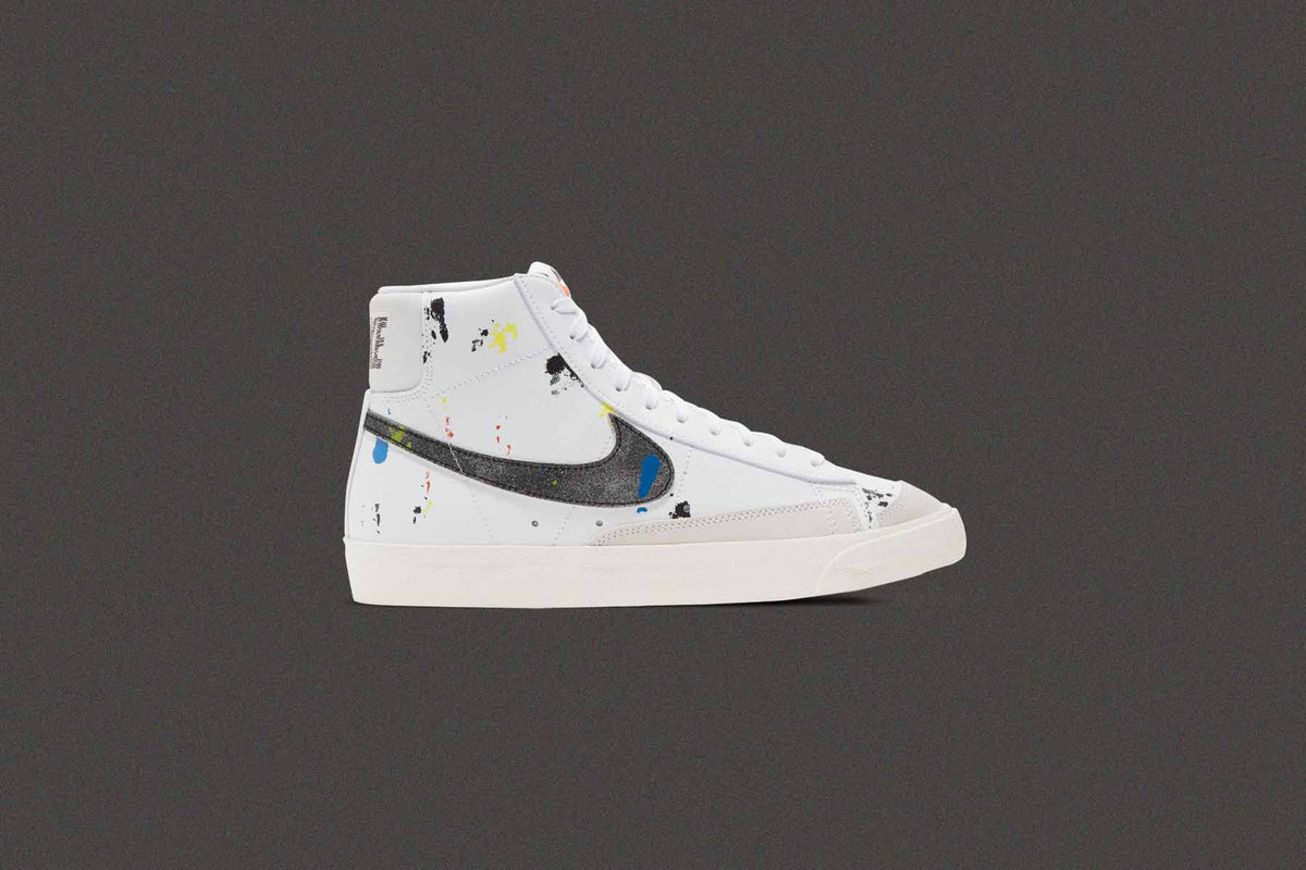Blazer Mid '77 "Paint Splatter" - White/Black