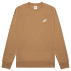 Sportswear Club Fleece Crew - Dark Driftwood/White