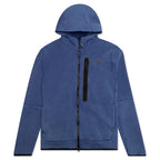 Sportswear Tech Fleece Washed Full-Zip Hoodie - Deep Royal Blue/Black