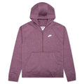 Sportswear Women's Club Essential 1/4 Zip Fleece Hoodie - Dark Wine/Heather